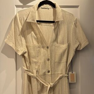 Dex Cream Asymmetrical Dress